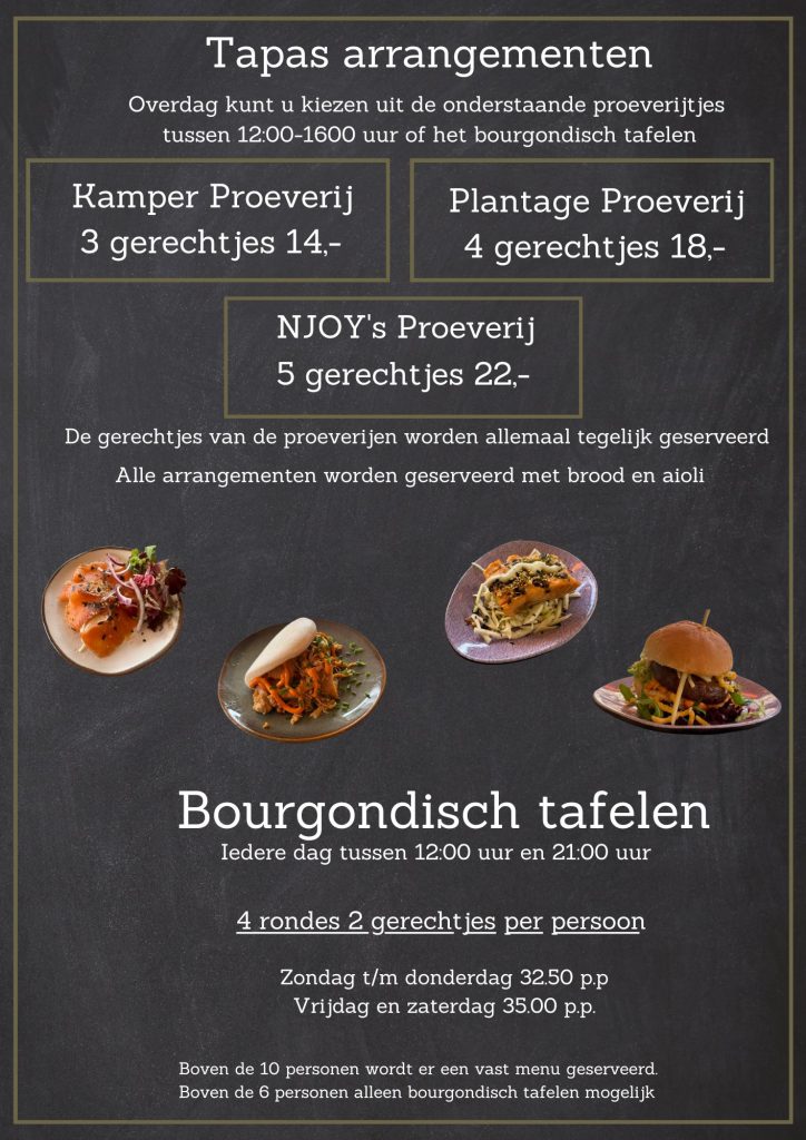 Bourgondisch tafelen en proeverijtjes bij NJOY in Kampen