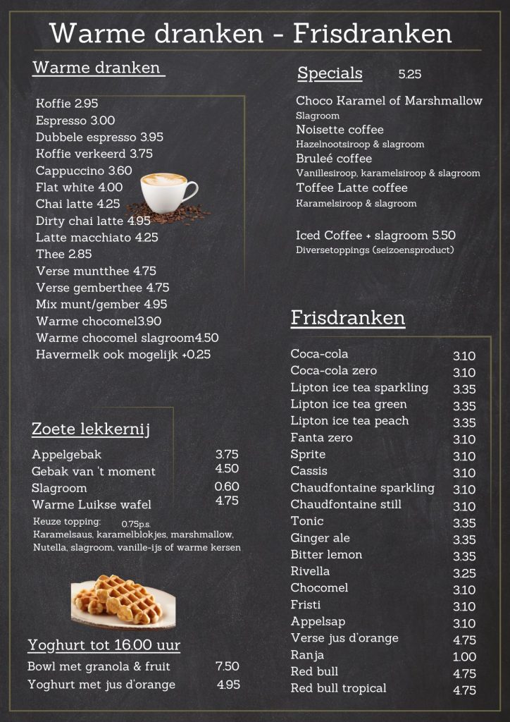 Vers gezette koffie, cappuccino, chai latte en theespecials bij NJOY Kampen